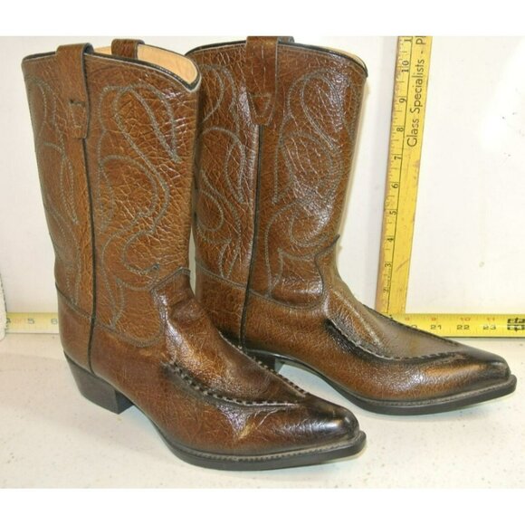 Ensign Leather Custom Vtg Cowboy boots Made in Salt Lake City Utah Wms size 6D main image 11